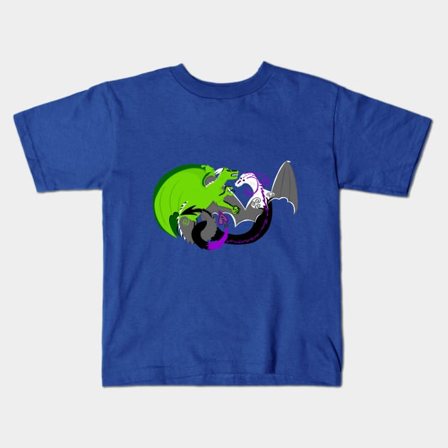 Aro/Ace Dragons Kids T-Shirt by AjDreamCraft